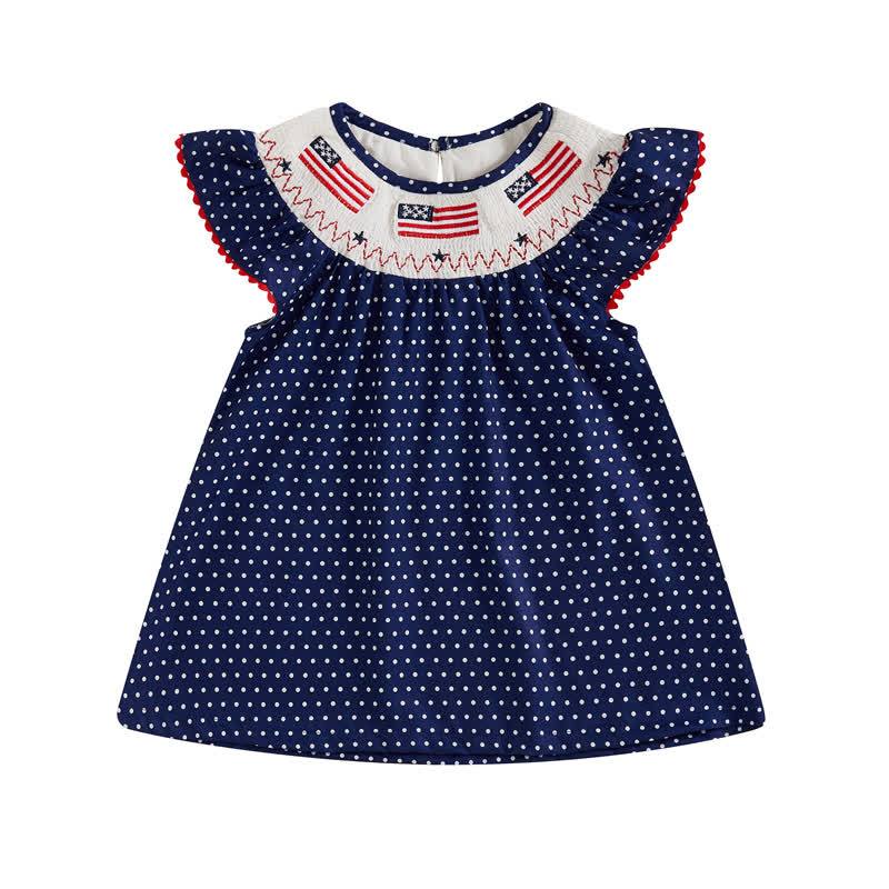 Chemical Fiber Blend Split Joint Sleeveless Midi Dresses - Navy Blue - 4-5Y - image 4