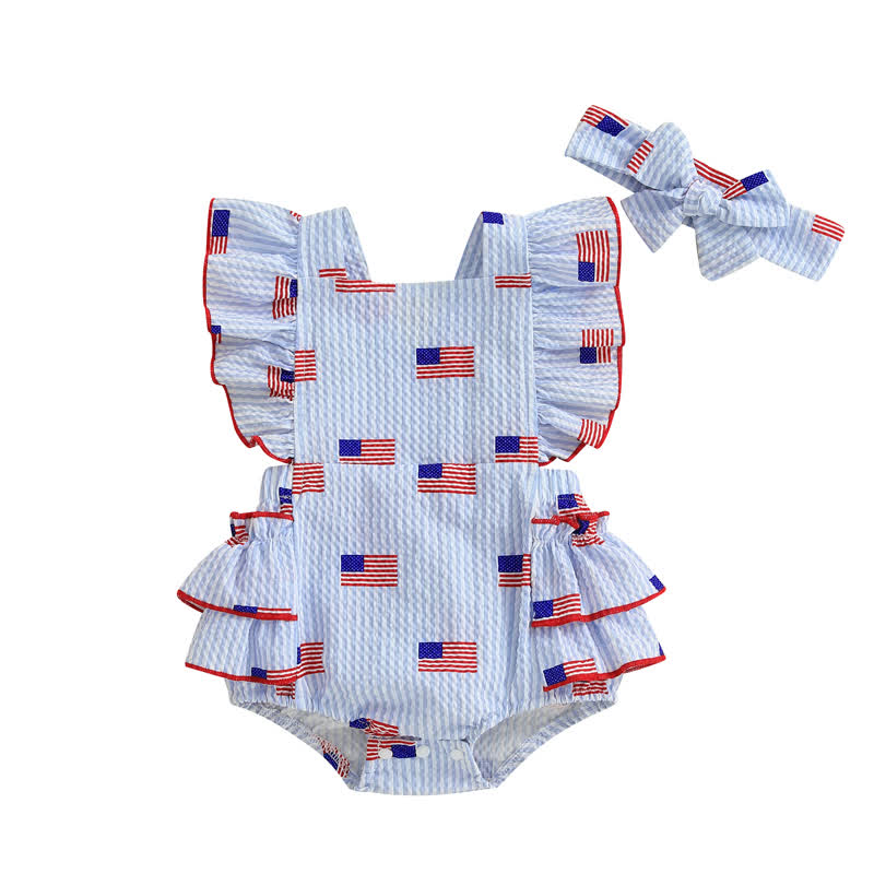 Cotton-Blend Flouncing Sleeveless Shorts Bodysuit - image 3