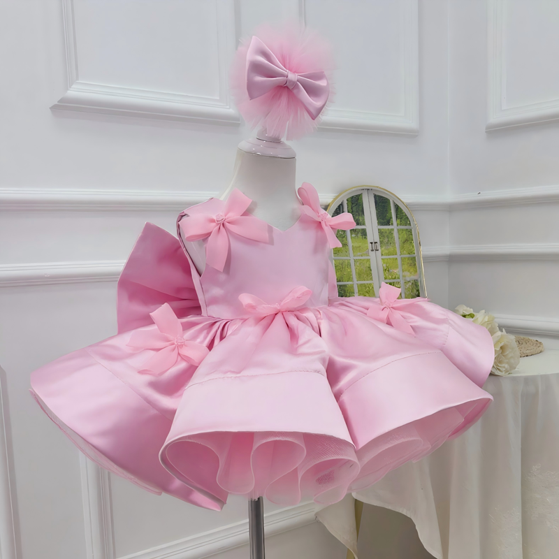 Satin Bow Sleeveless Midi Dresses - image 4