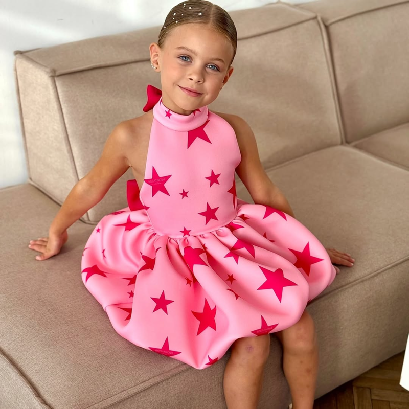 SCUBA KNIT Bow Sleeveless Short Dresses - image 2