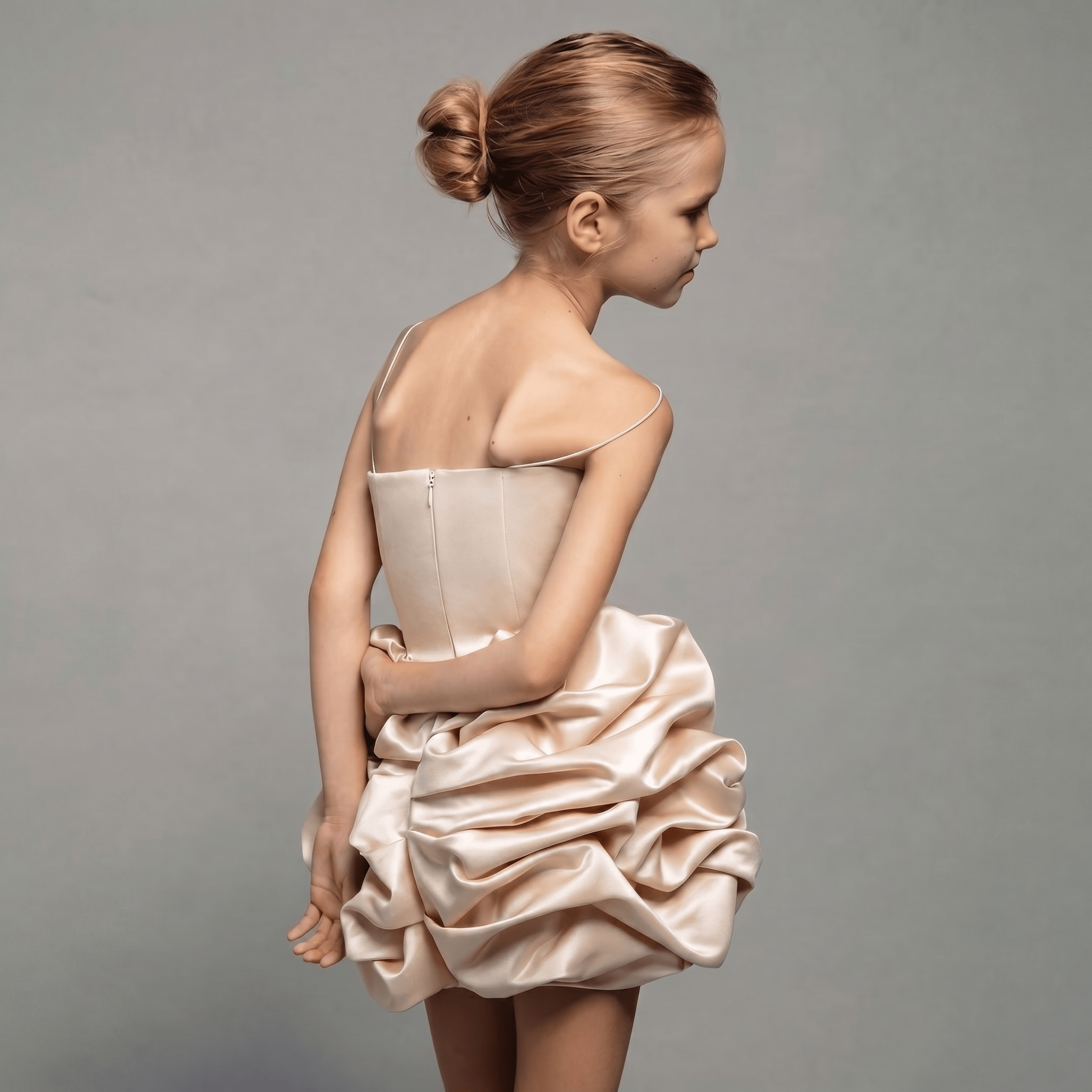 Satin Ruched Sleeveless Short Dresses - image 6