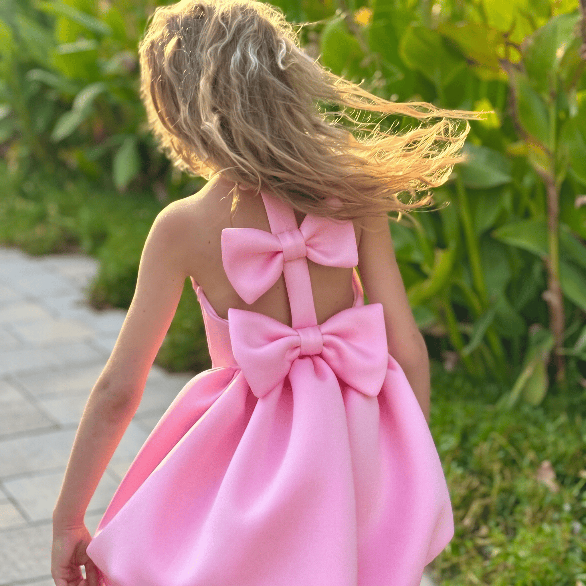 SCUBA KNIT Bow Short Sleeve Short Dresses - image 3