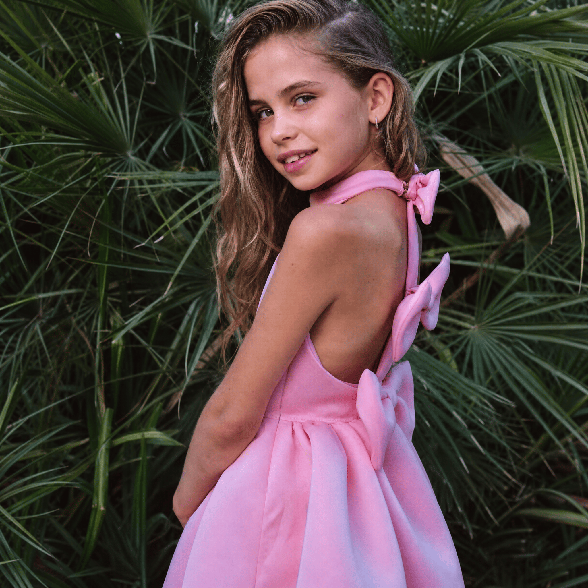 SCUBA KNIT Bow Short Sleeve Short Dresses - image 4