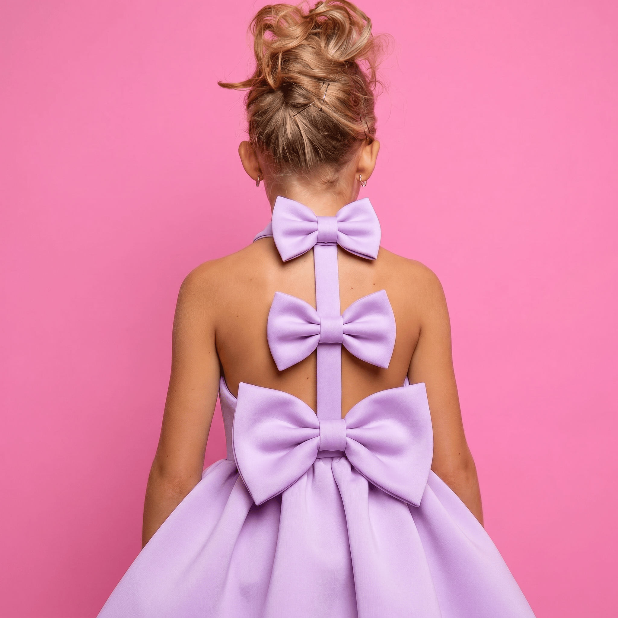 SCUBA KNIT Bow Short Sleeve Short Dresses - image 24