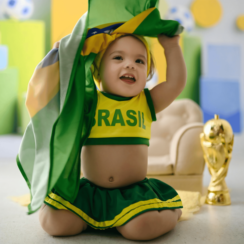Cotton-blend Panel Sleeveless Shorts Two-piece Set - Yellow - 3Y - image 1