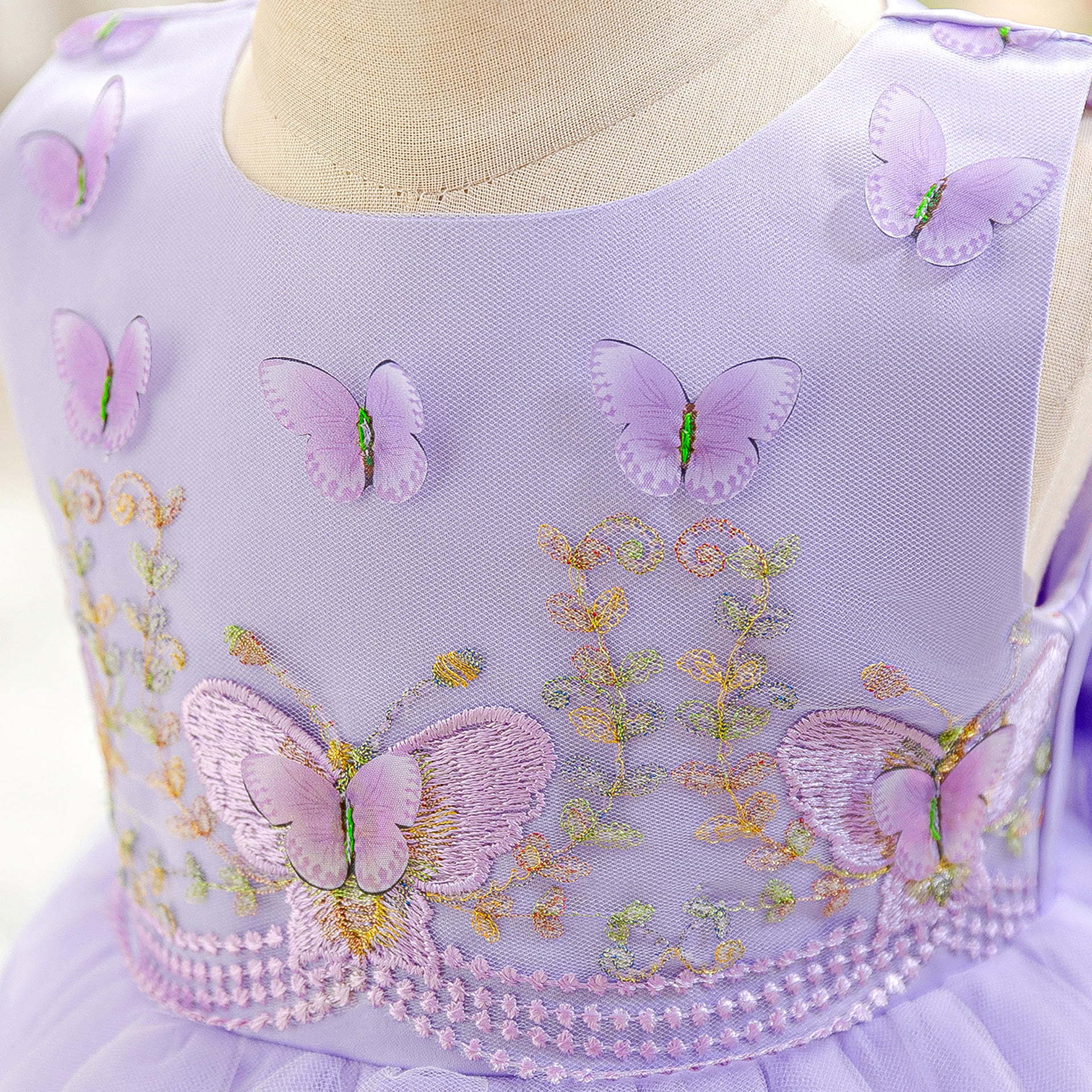 Mesh Butterfly Sleeveless Midi Dresses - image 8