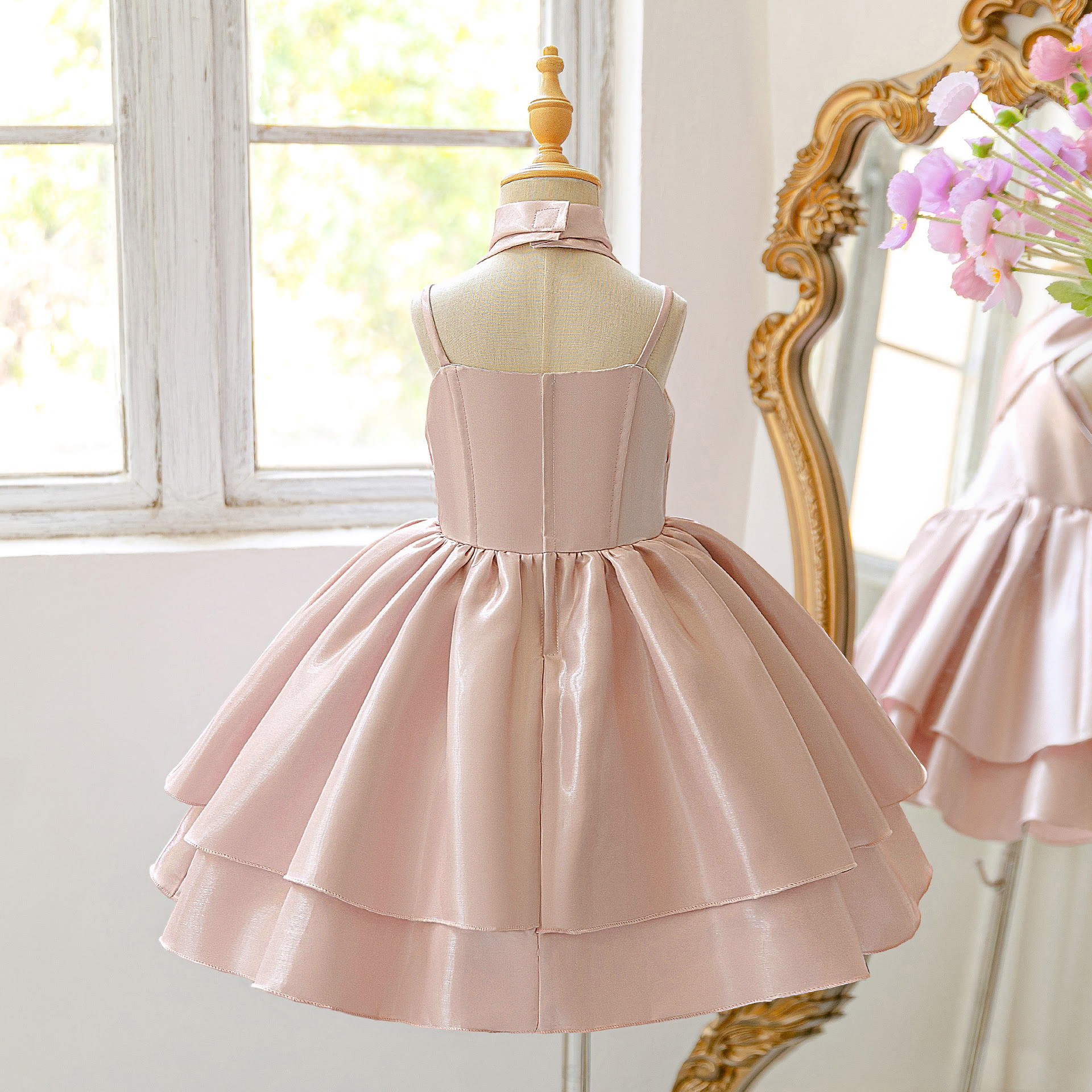 Satin Cross Sleeveless Midi Dresses - image 7