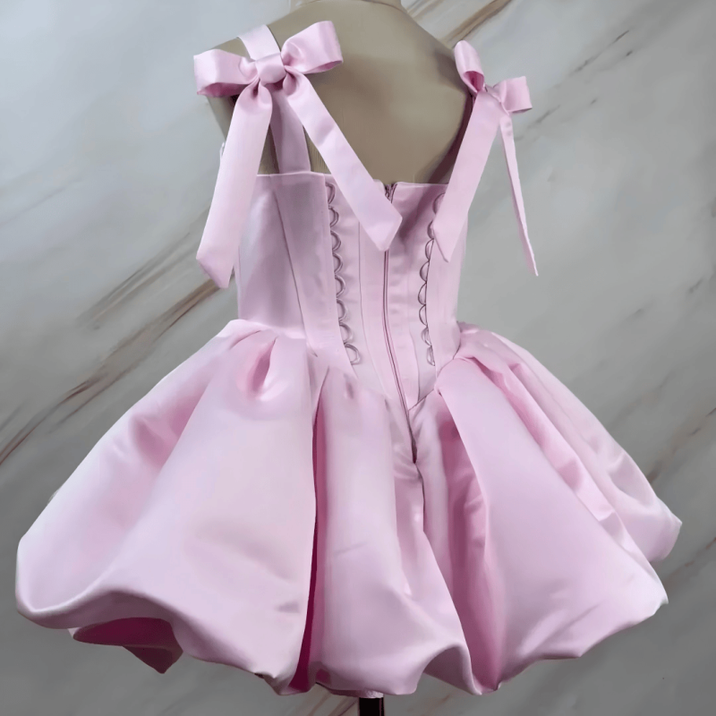 Satin Bow Sleeveless Midi Dresses - image 2