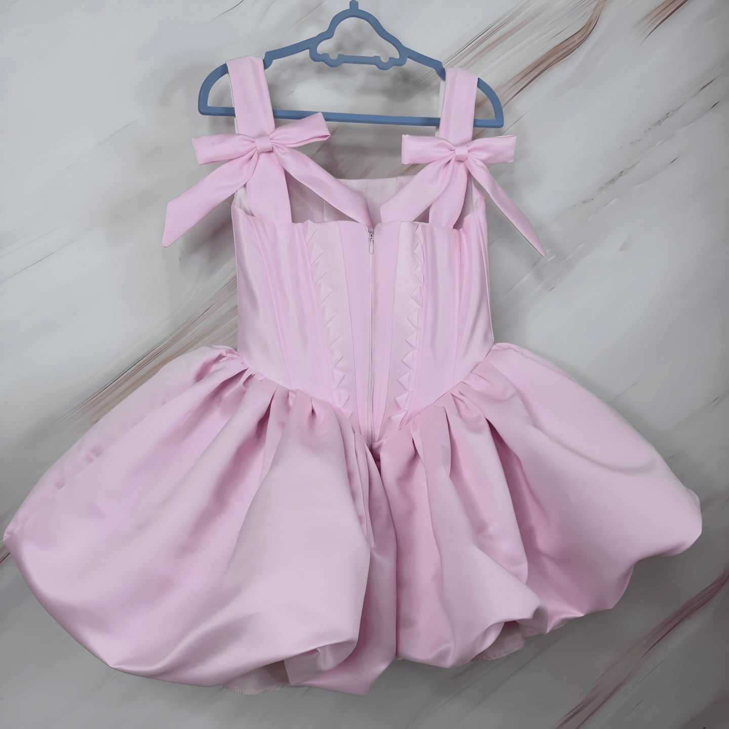 Satin Bow Sleeveless Midi Dresses - image 6