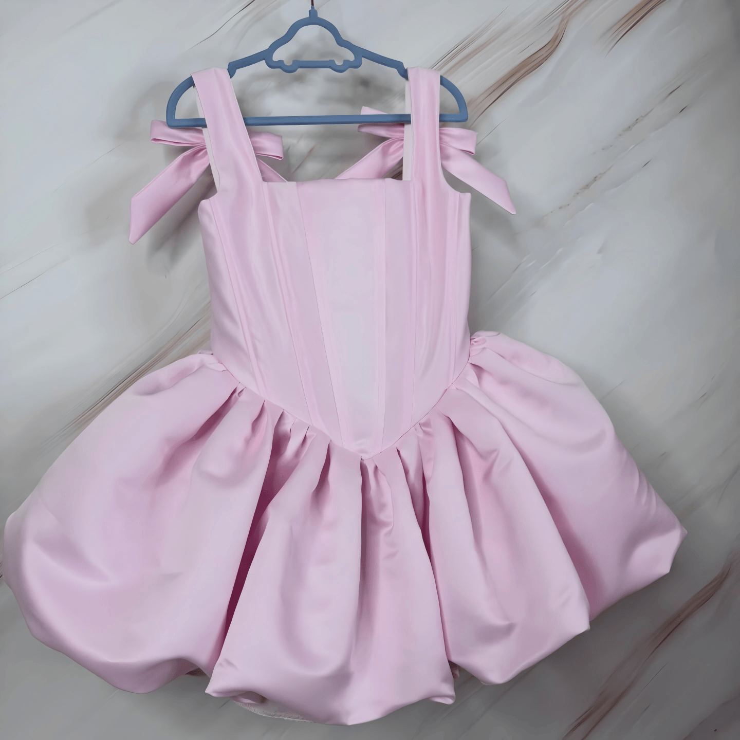 Satin Bow Sleeveless Midi Dresses - image 4