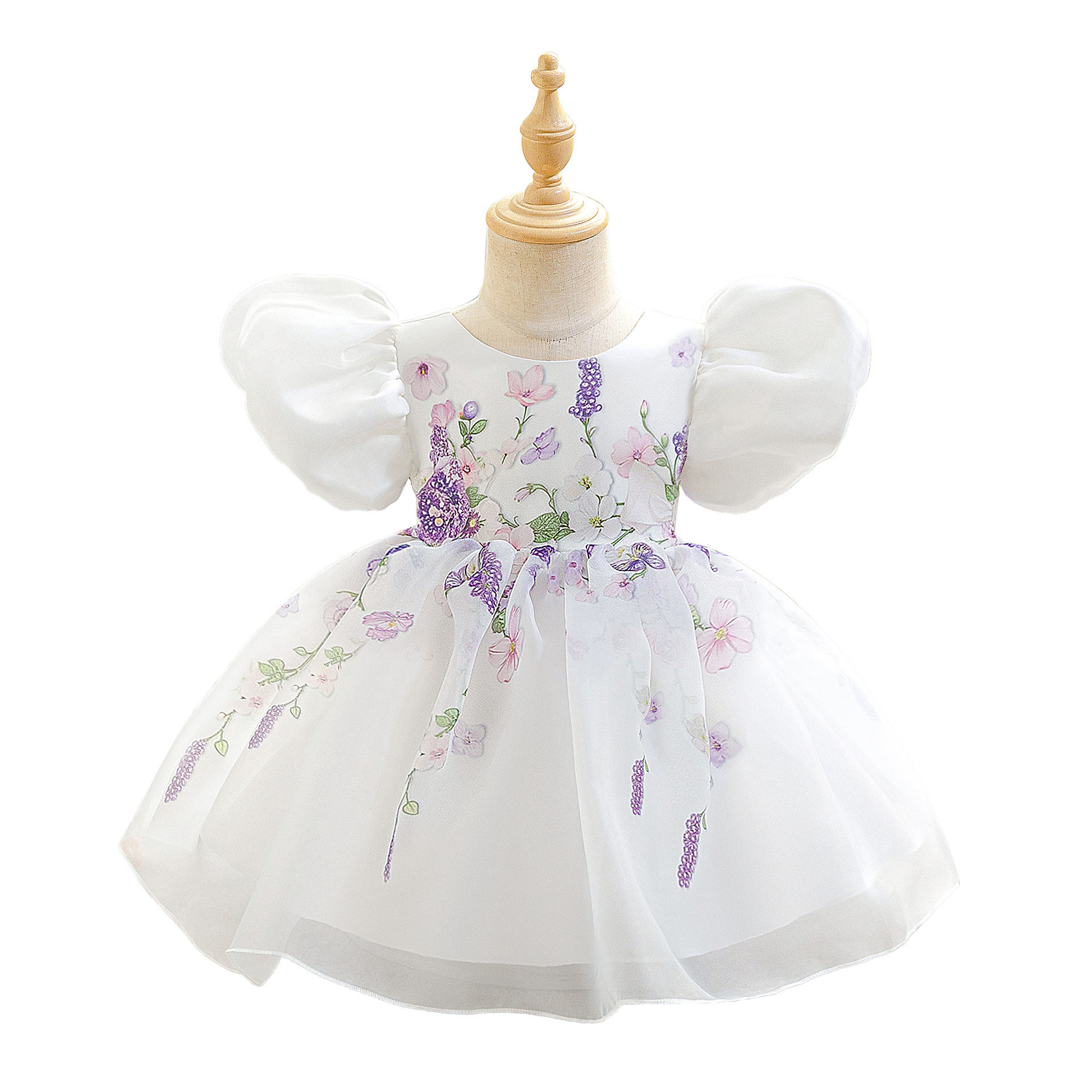 Organza Bow Short Sleeve Midi Dresses - image 7