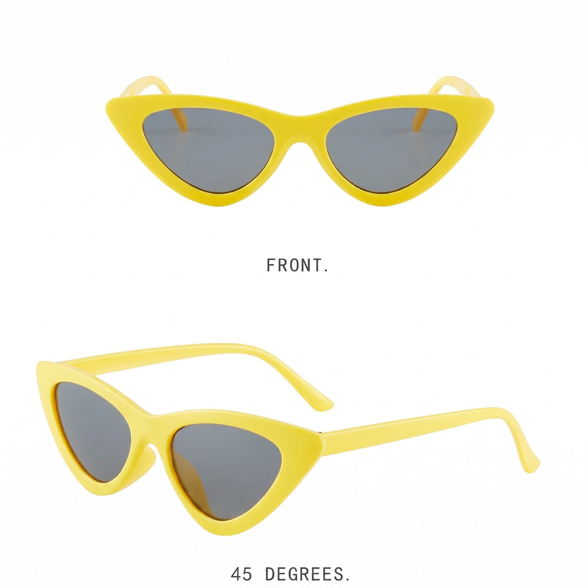  Cat Eye Fashion Sunglasses - Yellow - One size - image 7