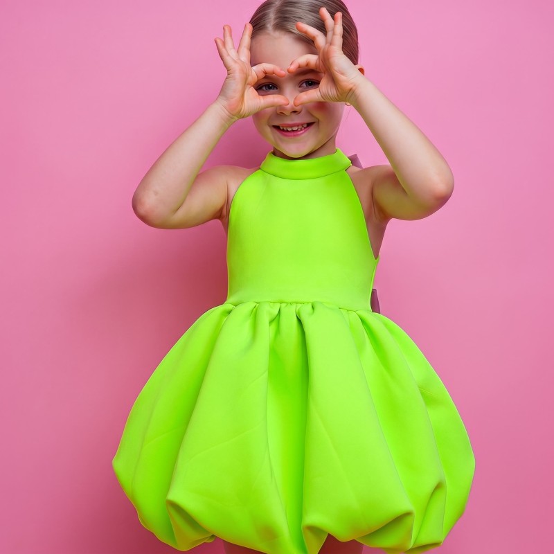SCUBA KNIT Bow Sleeveless Short Dresses - image 2