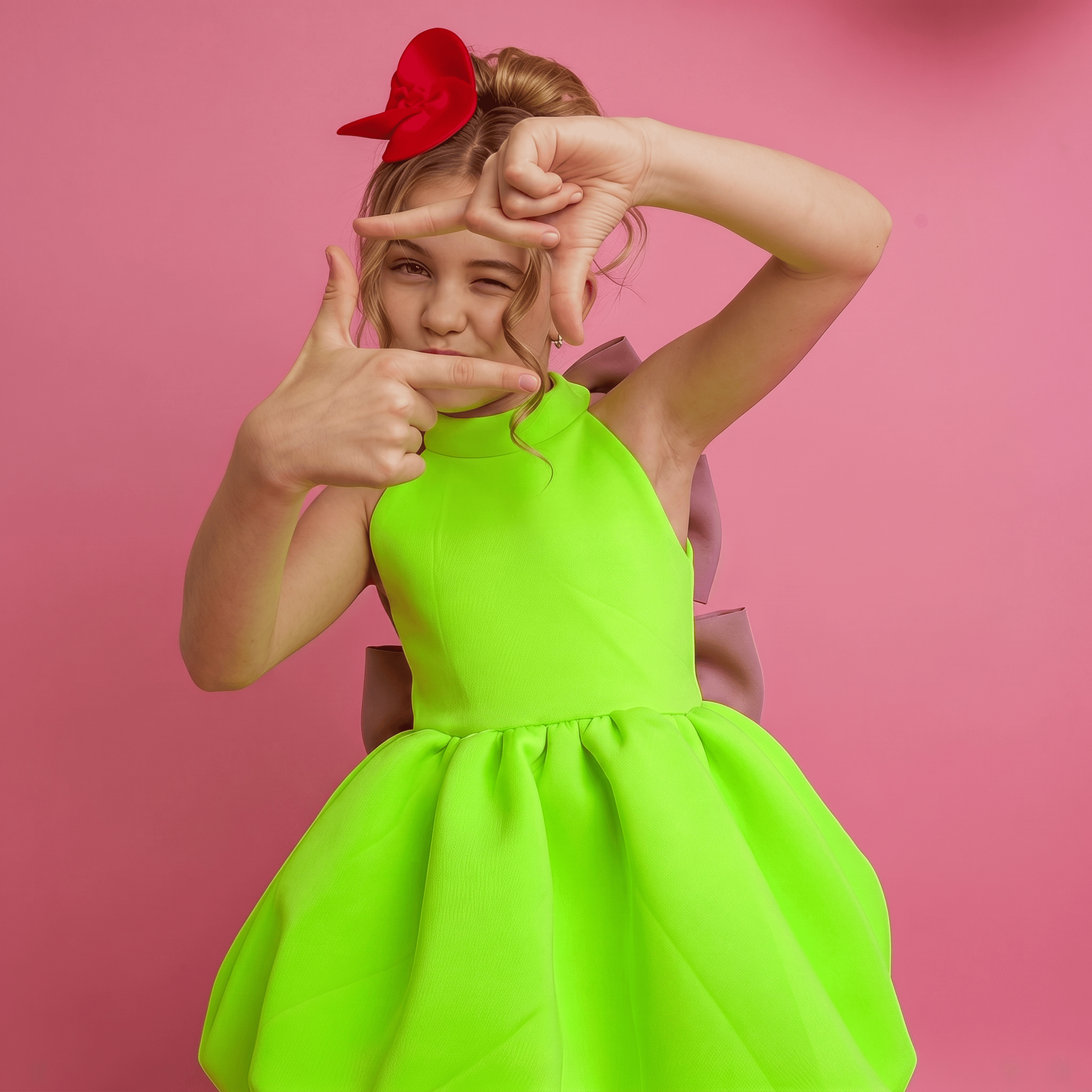 SCUBA KNIT Bow Sleeveless Short Dresses - image 5