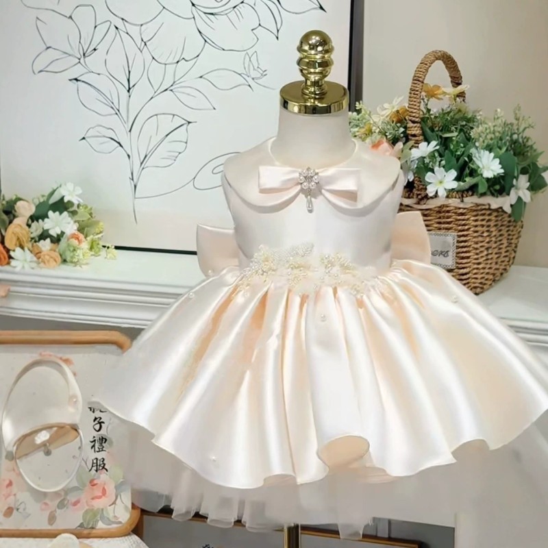 Satin Bow Sleeveless Midi Dresses - image 2