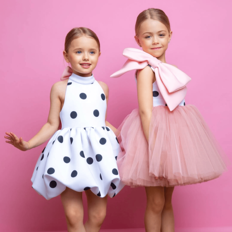 SCUBA KNIT Bow Sleeveless Short Dresses - image 2