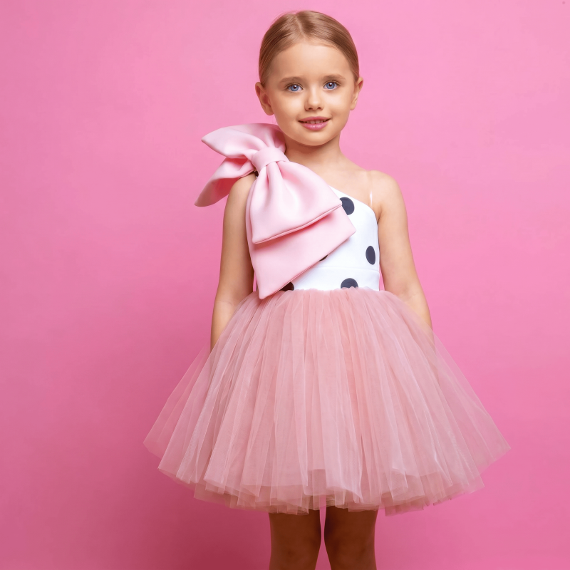 SCUBA KNIT Bow Sleeveless Short Dresses - image 2