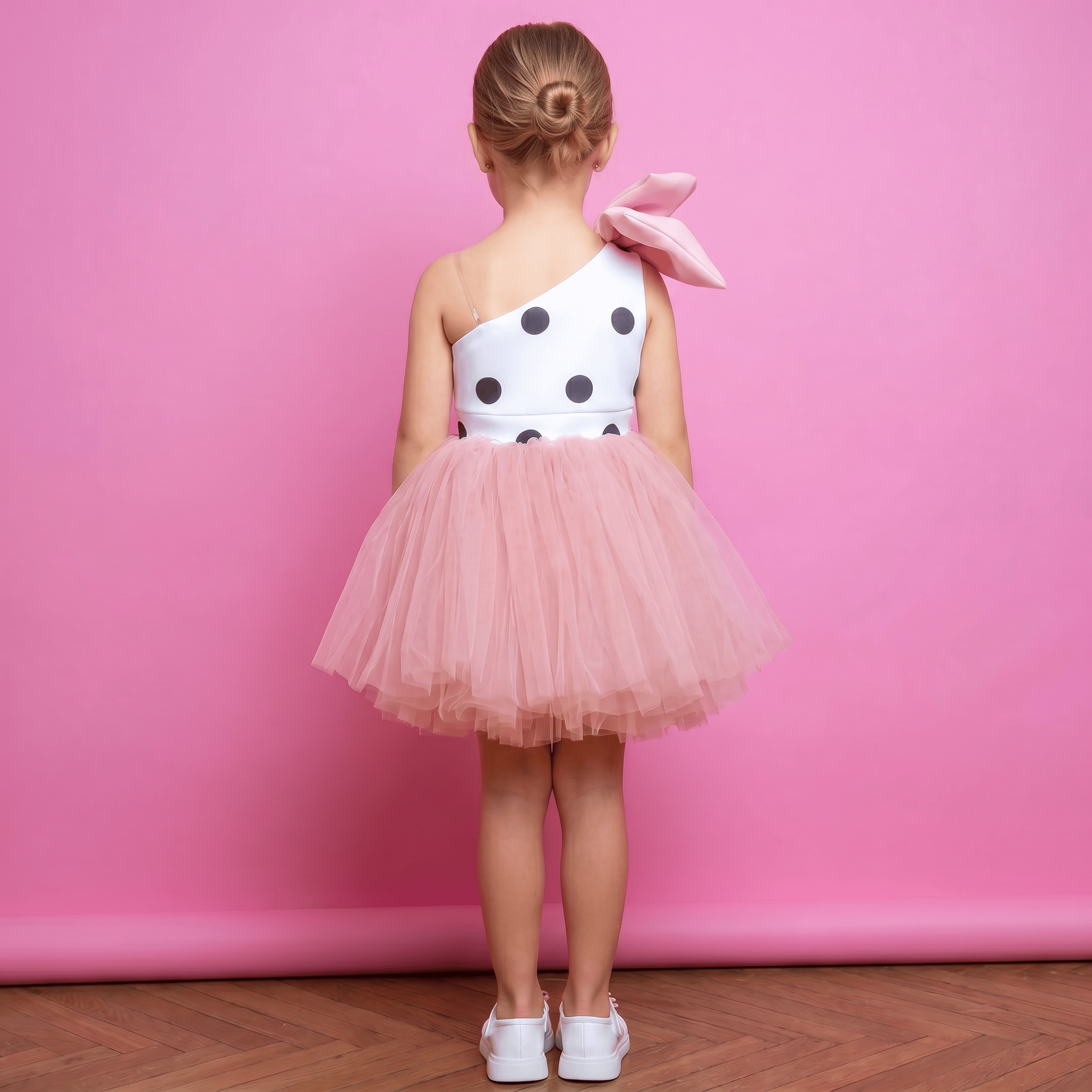 SCUBA KNIT Bow Sleeveless Short Dresses - image 9