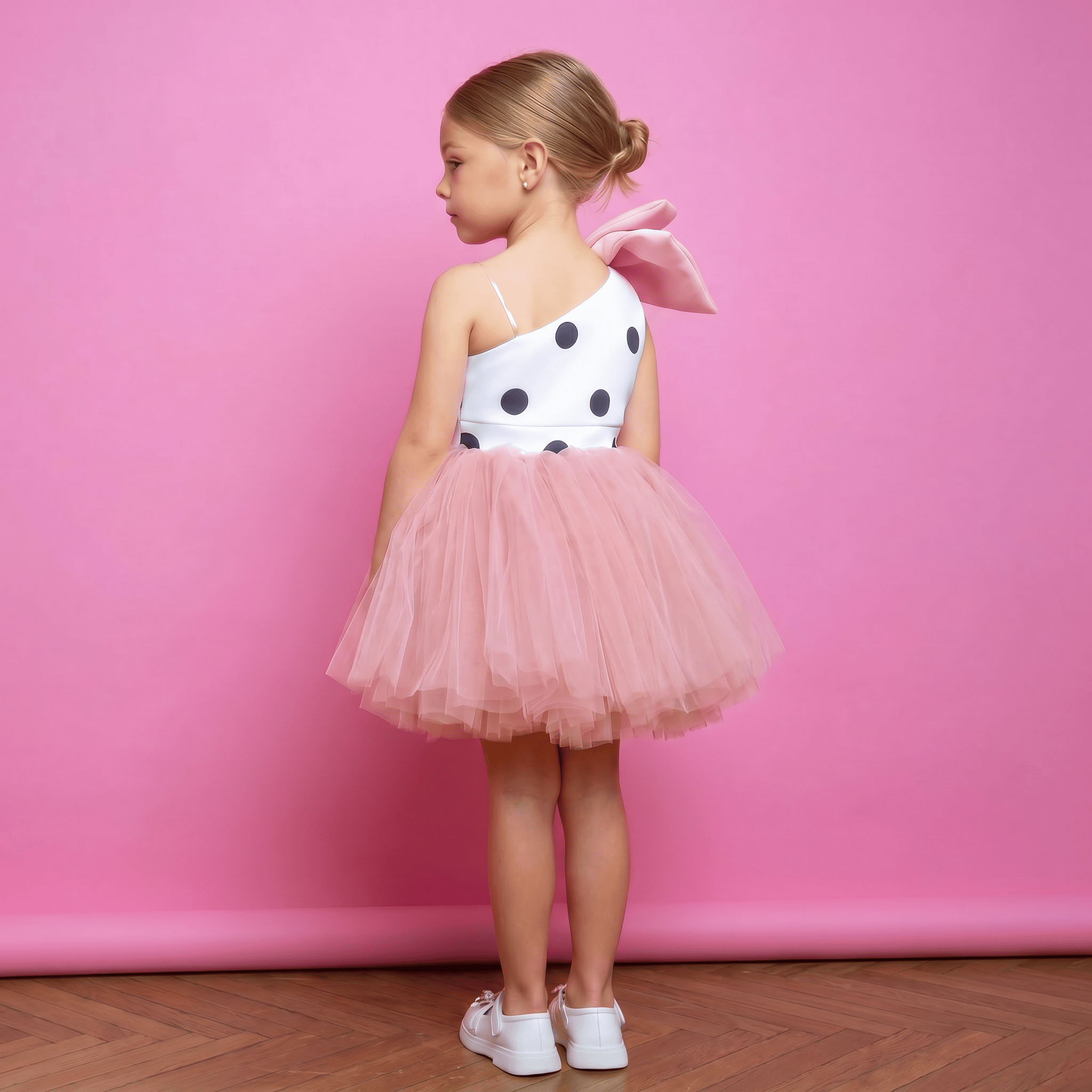 SCUBA KNIT Bow Sleeveless Short Dresses - image 8
