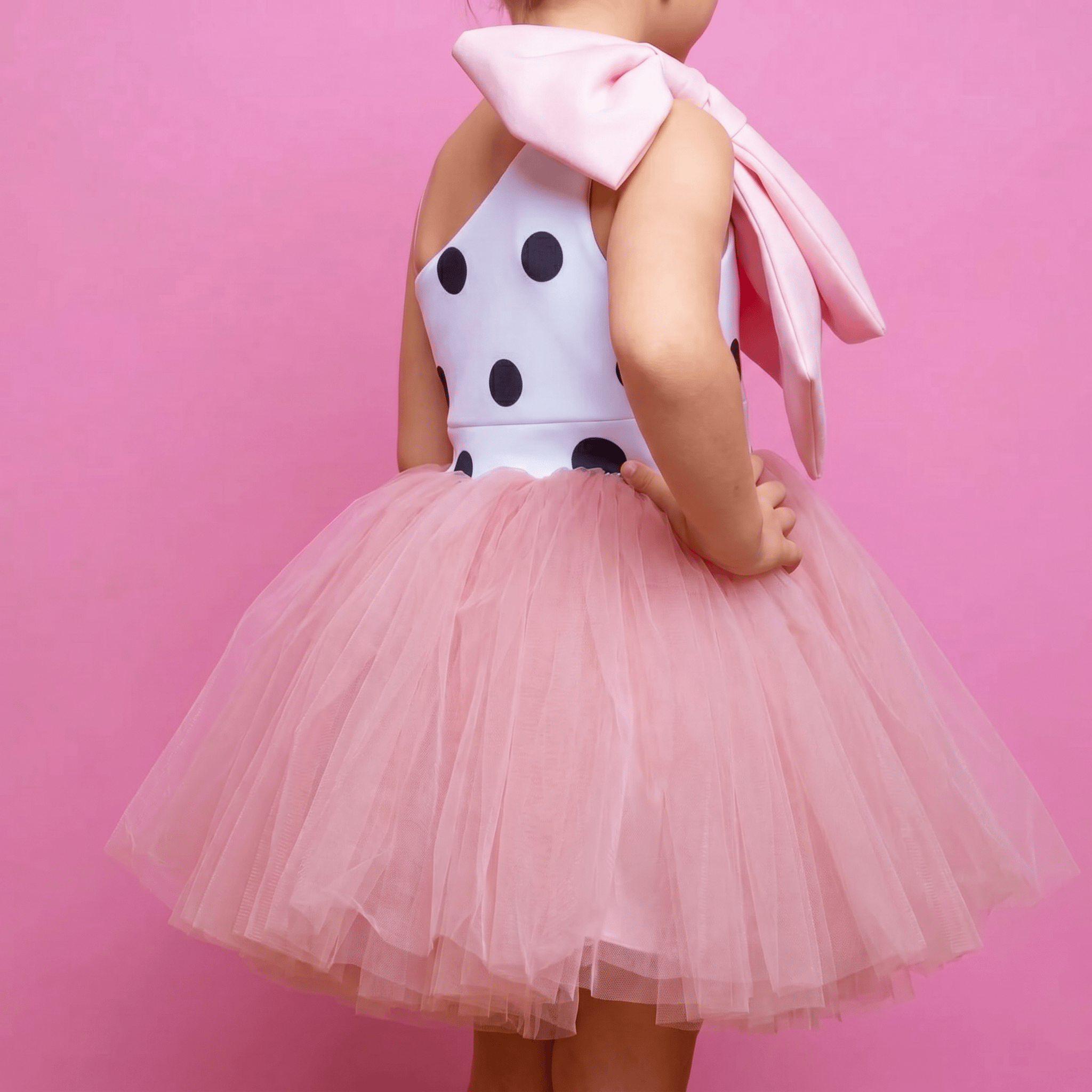 SCUBA KNIT Bow Sleeveless Short Dresses - image 6