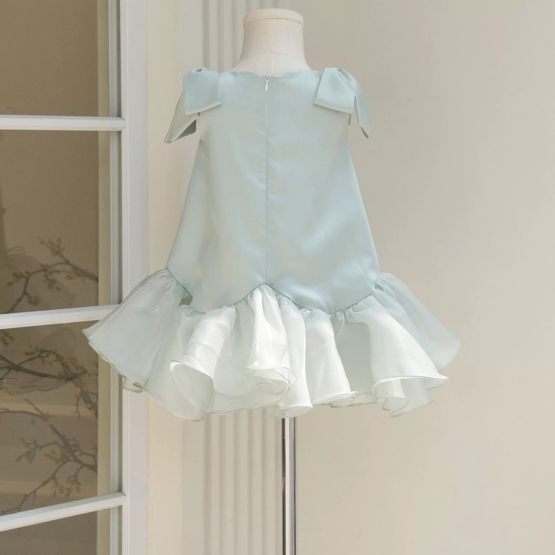 Satin Rosette Sleeveless Midi Dresses - image 2
