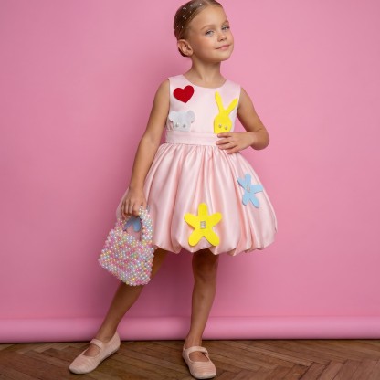 Satin Applique Sleeveless Midi Dresses - image 3