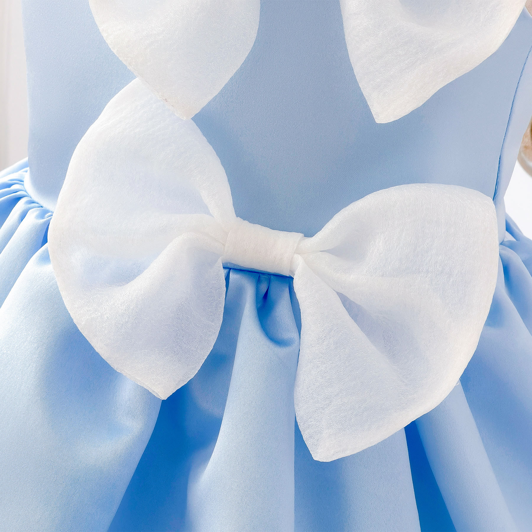 Satin Bow Sleeveless Midi Dresses - image 9