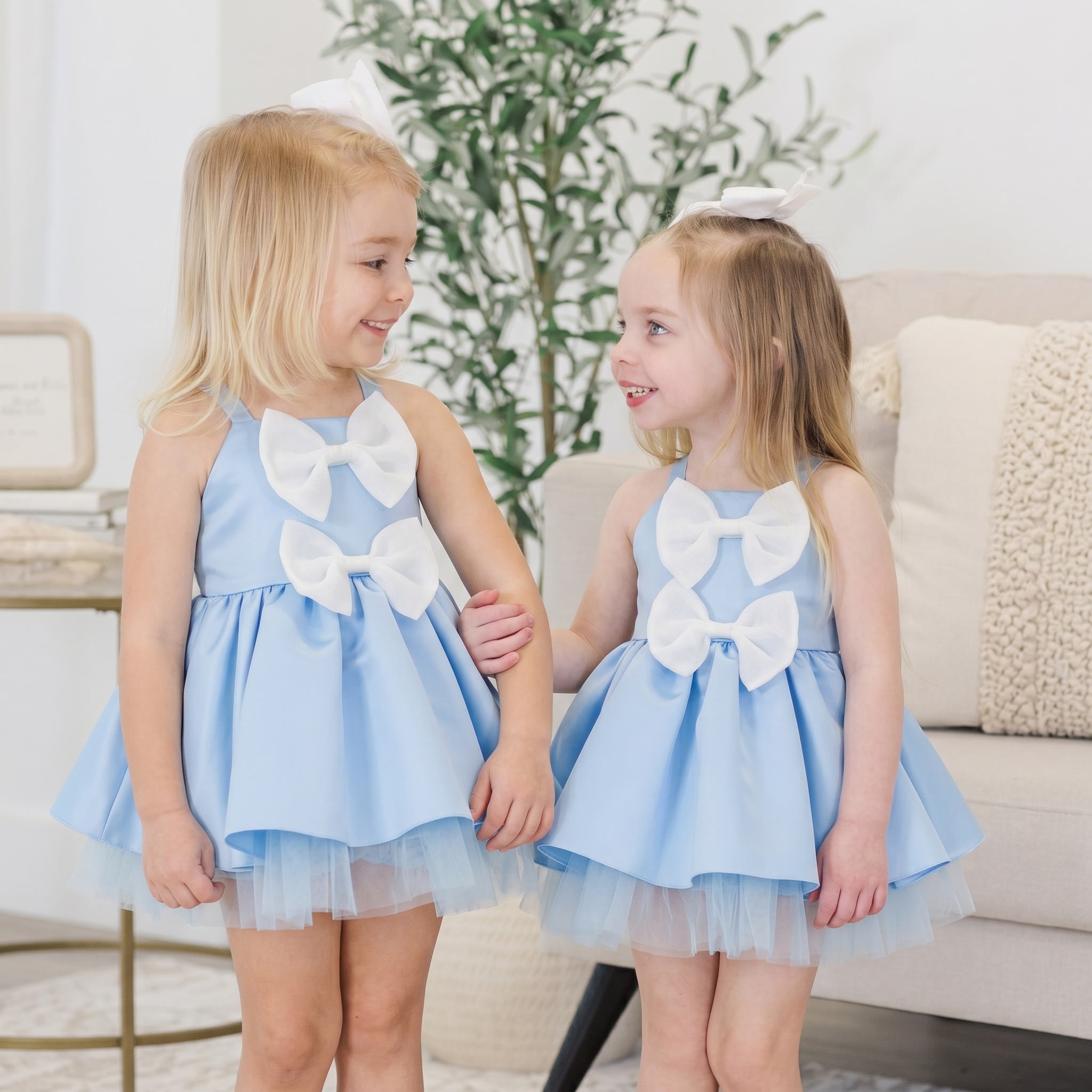 Satin Bow Sleeveless Midi Dresses - image 6