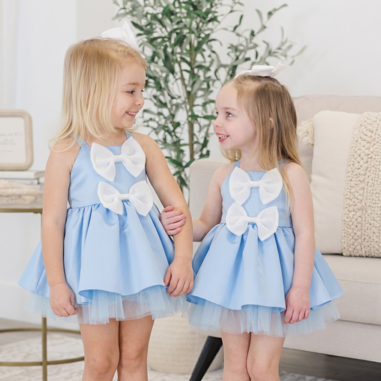 Satin Bow Sleeveless Midi Dresses - image 6