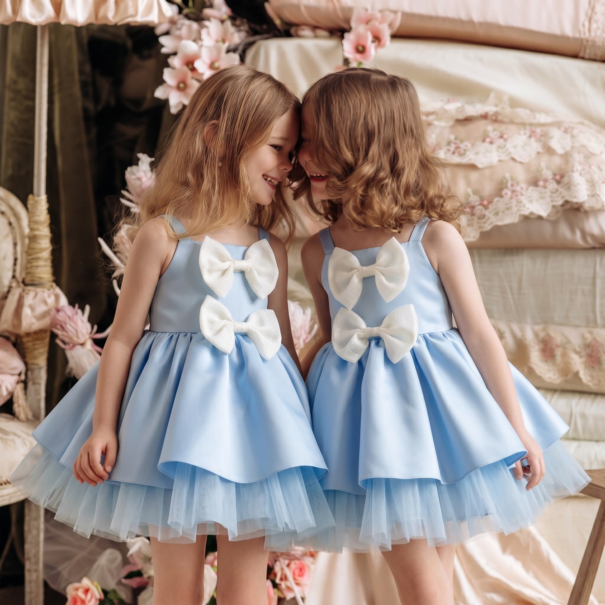 Satin Bow Sleeveless Midi Dresses - image 5