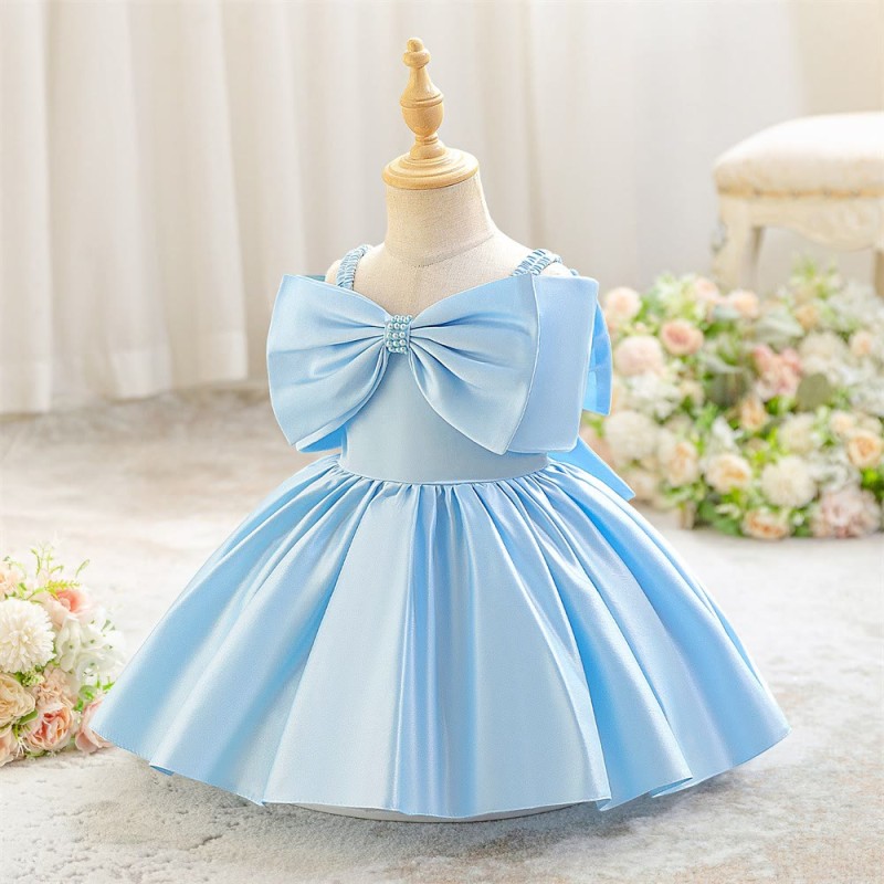 Satin Bow Sleeveless Midi Dresses - image 2