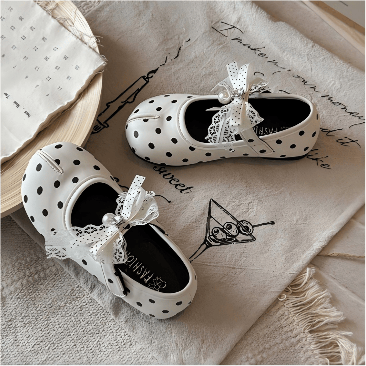Polka Dots Bow  Round Toe Mary Janes  - image 5