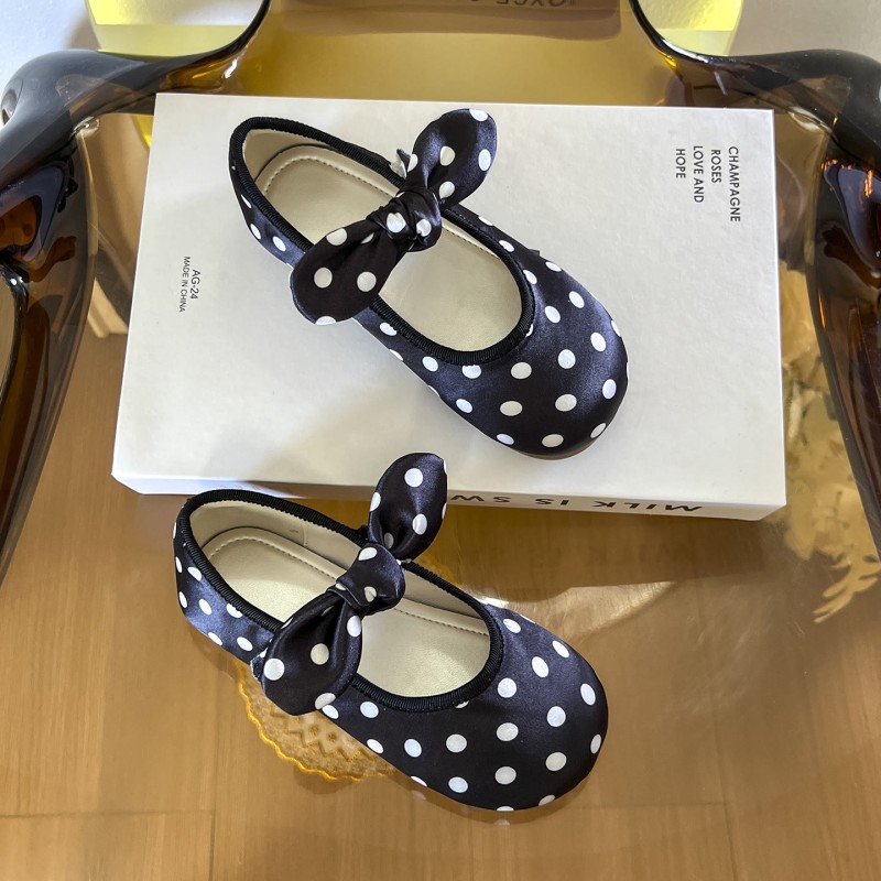 Polka Dots  Bow Round Toe  Mary Janes  - Black - 22.1cm - image 7