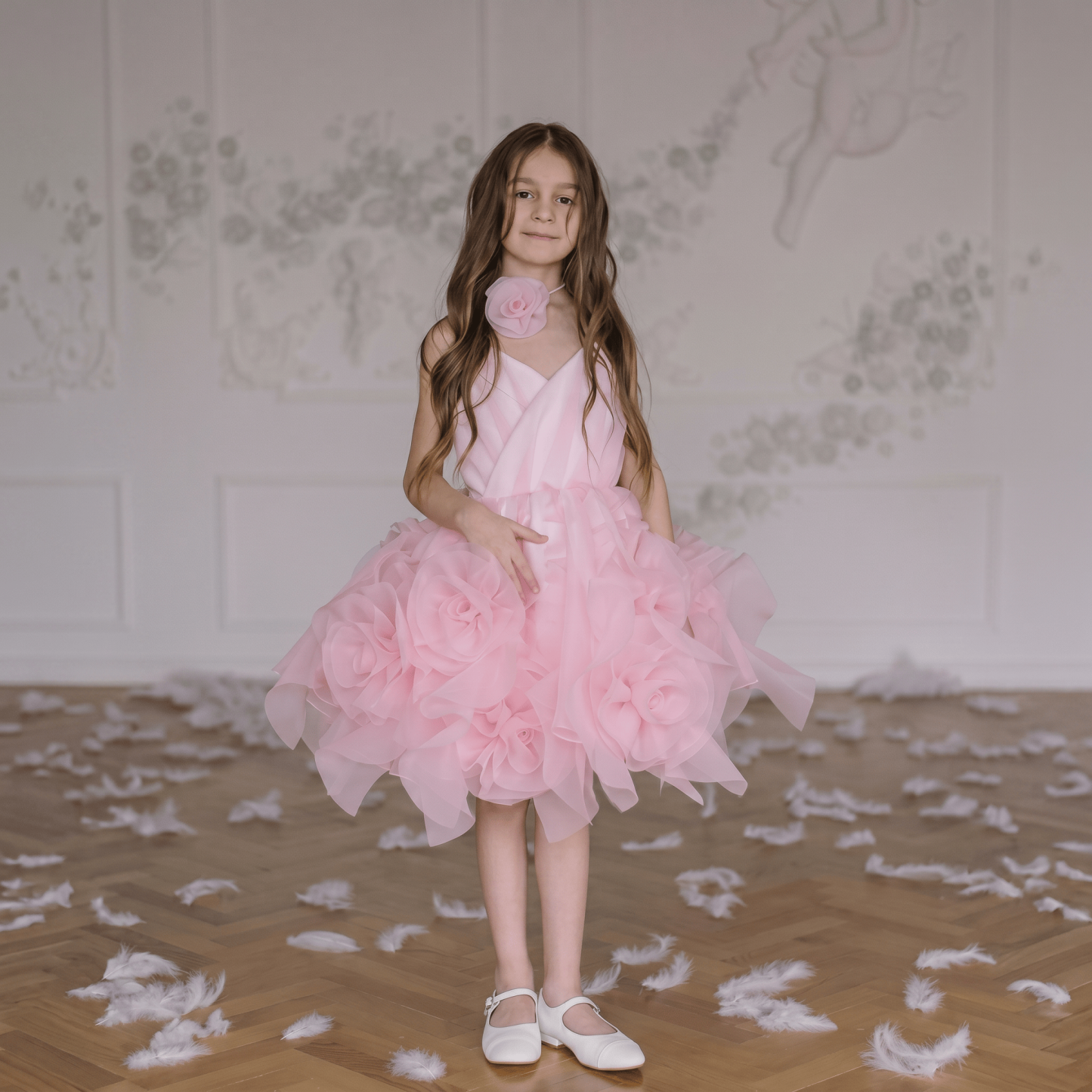 Organza Rosette Sleeveless Midi Dresses - image 3