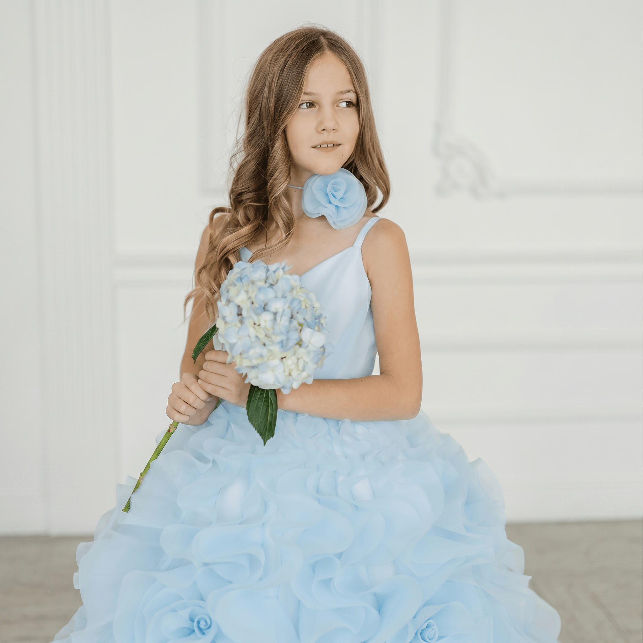 Organza Rosette Sleeveless Midi Dresses - image 2