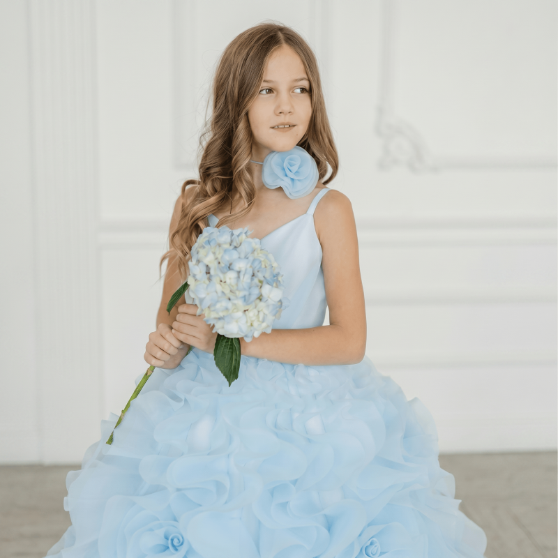 Organza Rosette Sleeveless Midi Dresses - image 2