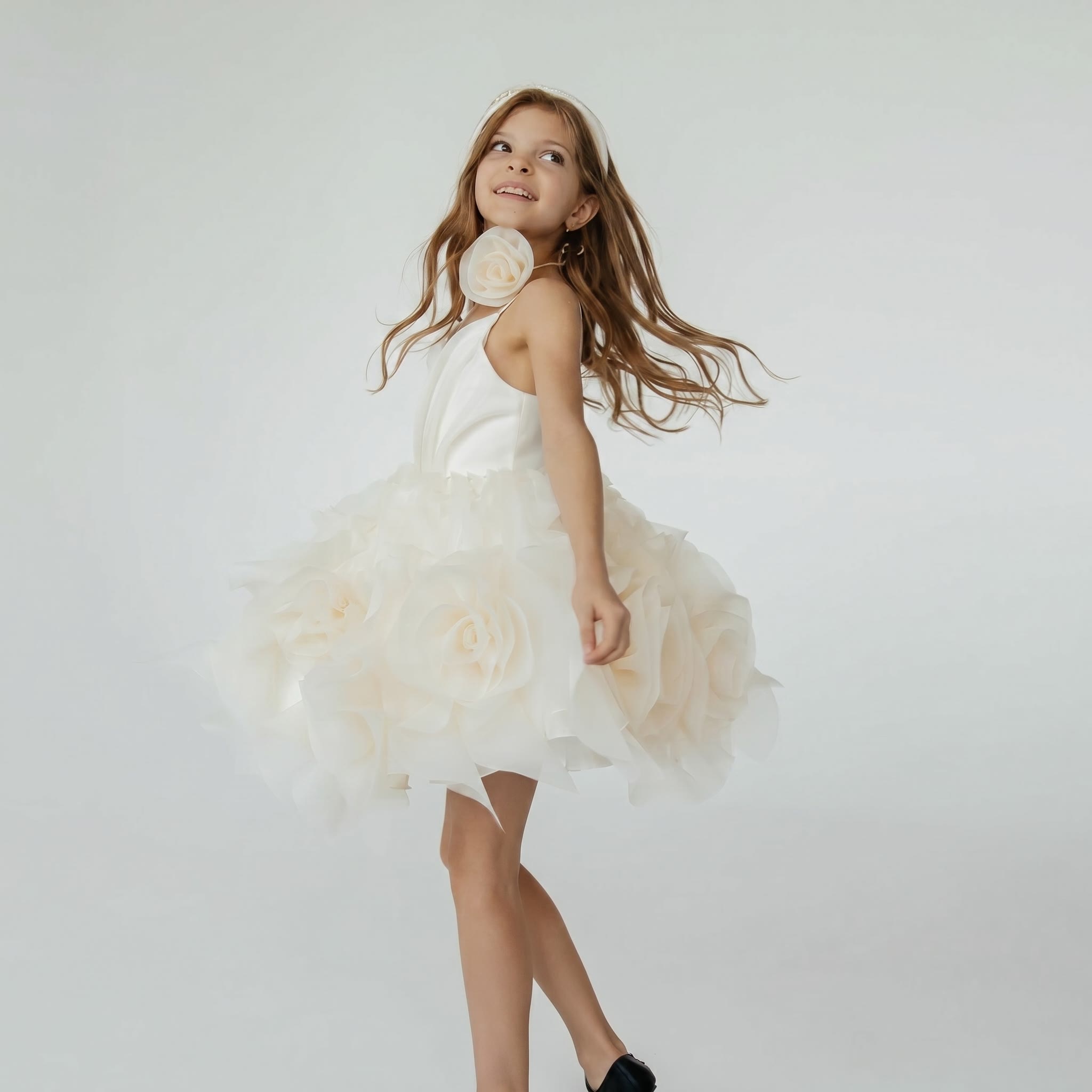 Organza Rosette Sleeveless Midi Dresses - image 7
