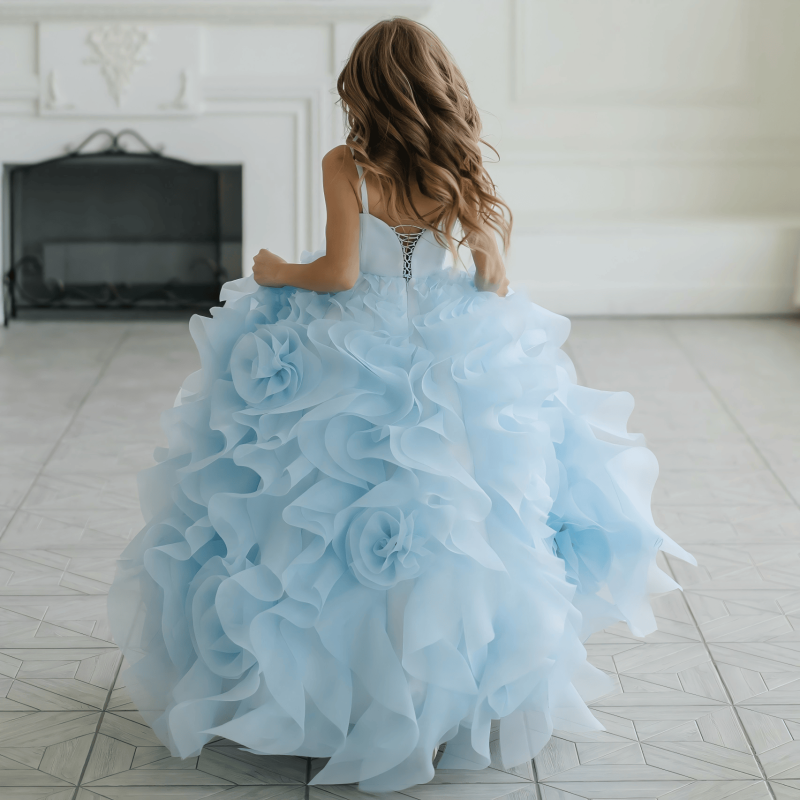 Organza Rosette Sleeveless Maxi Dresses - image 2