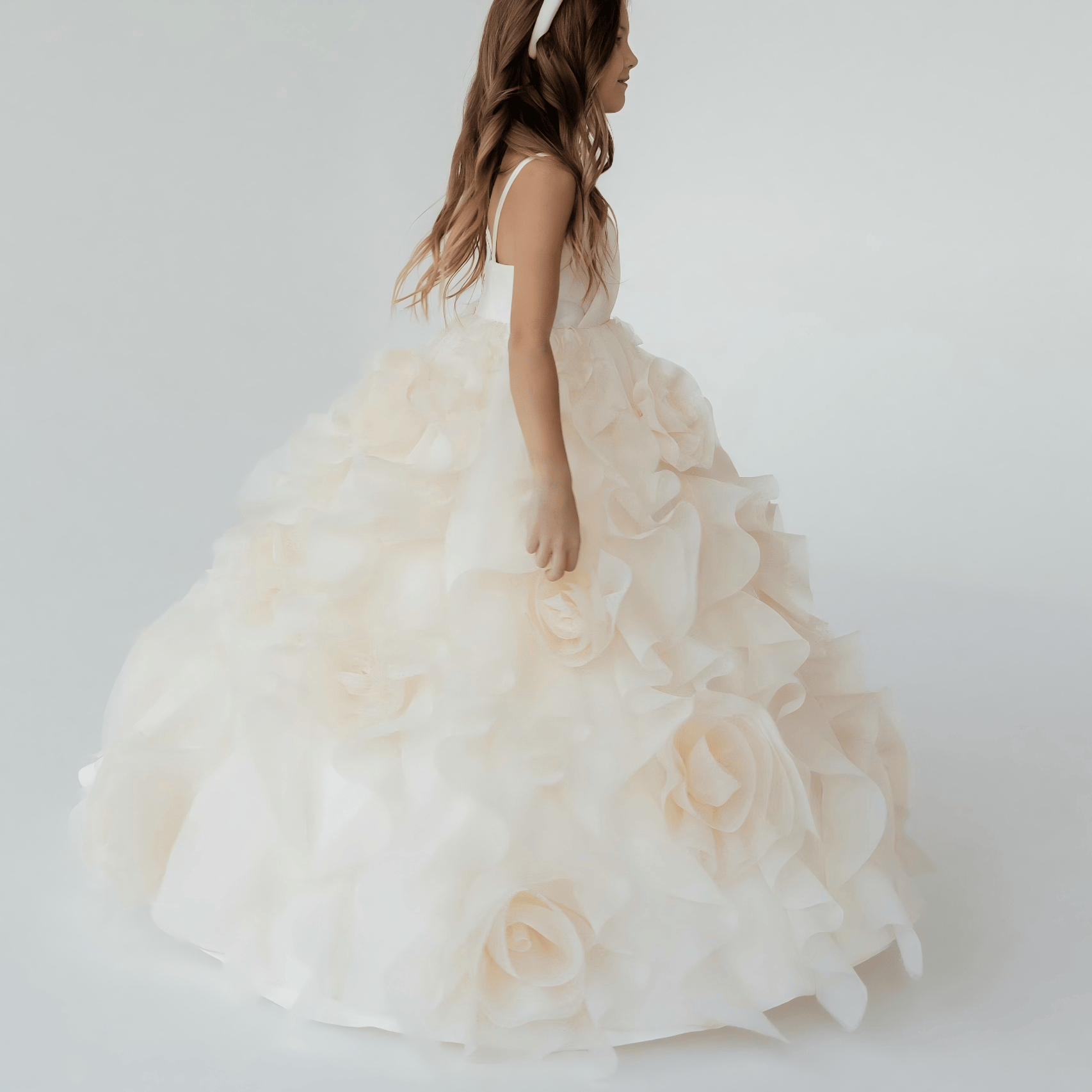 Organza Rosette Sleeveless Maxi Dresses - image 5