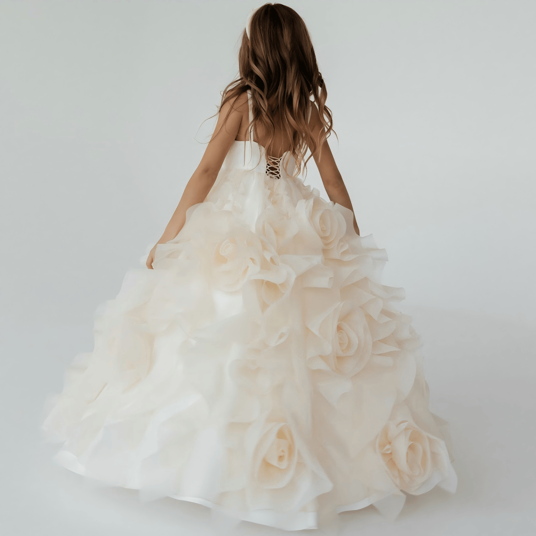 Organza Rosette Sleeveless Maxi Dresses - image 4