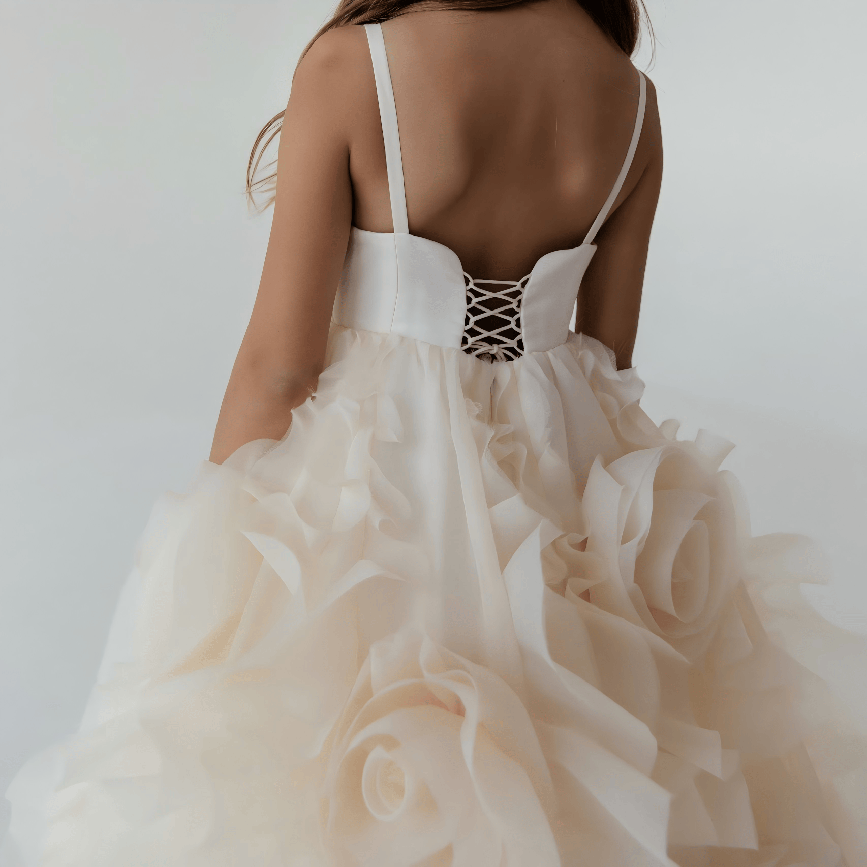 Organza Rosette Sleeveless Maxi Dresses - image 10