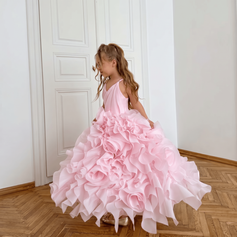 Organza Rosette Sleeveless Maxi Dresses - image 2