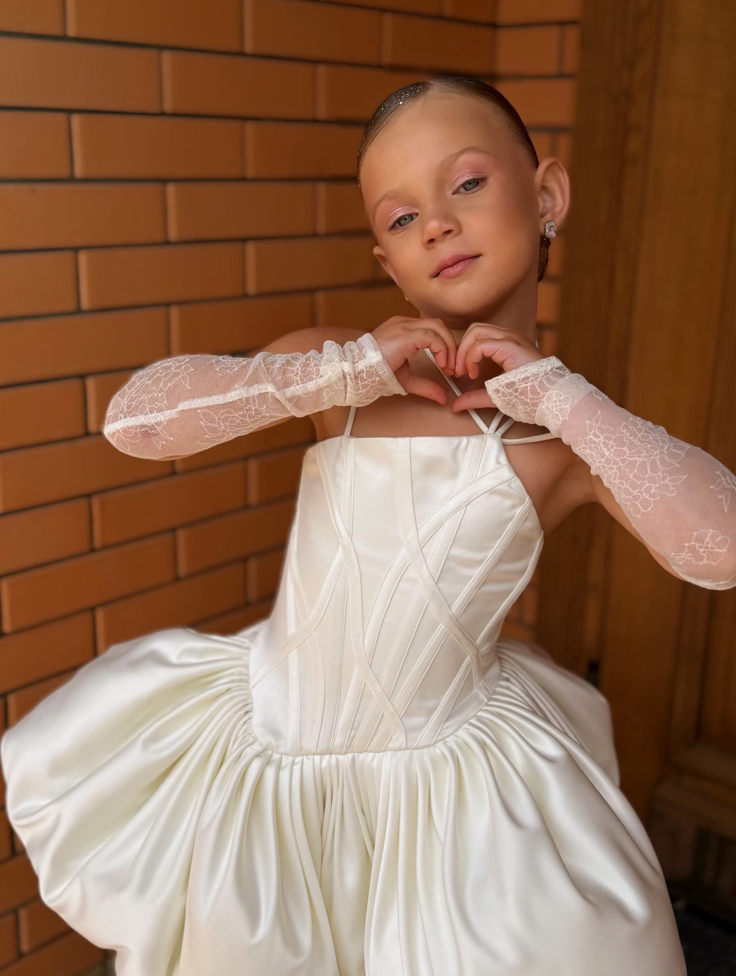 Satin Asymmetrical Design Sleeveless Midi Dresses - Ivory White - 6Y - image 1
