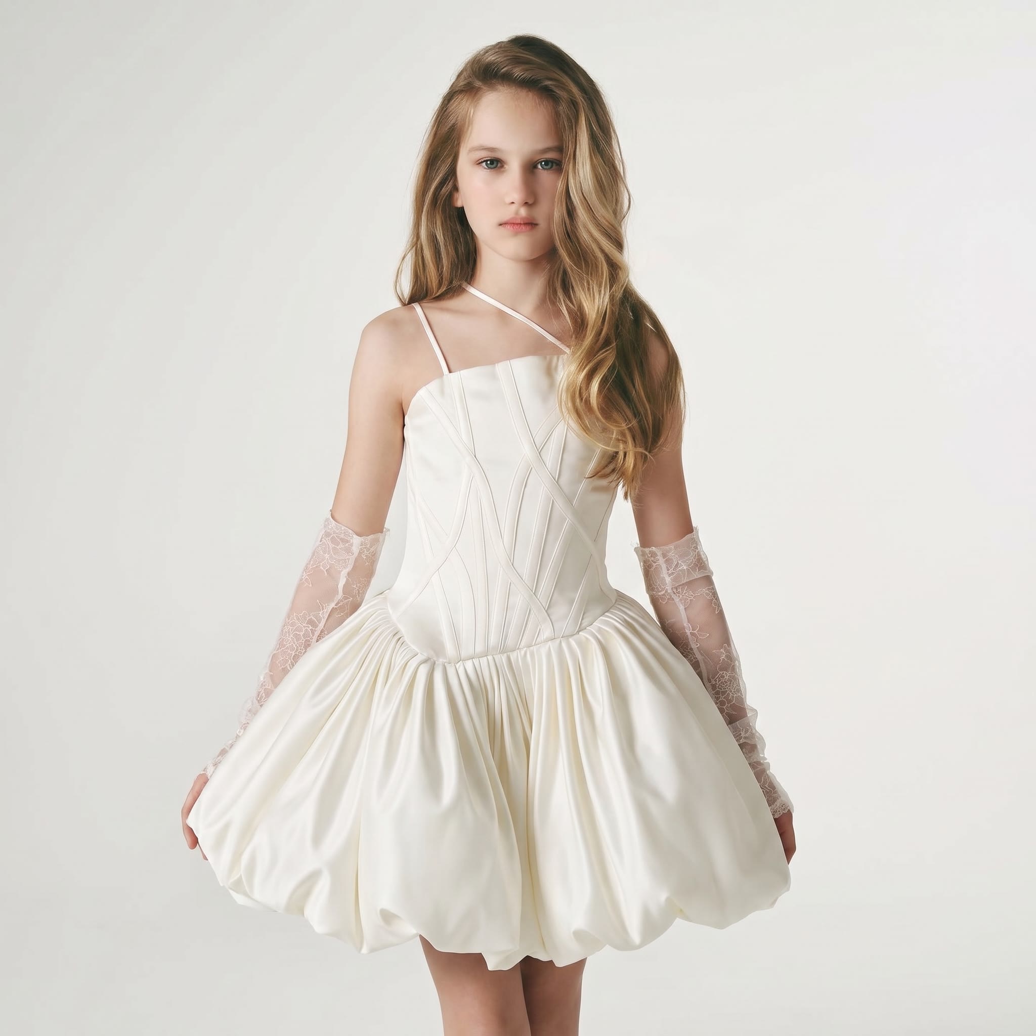 Satin Asymmetrical Design Sleeveless Midi Dresses - image 6