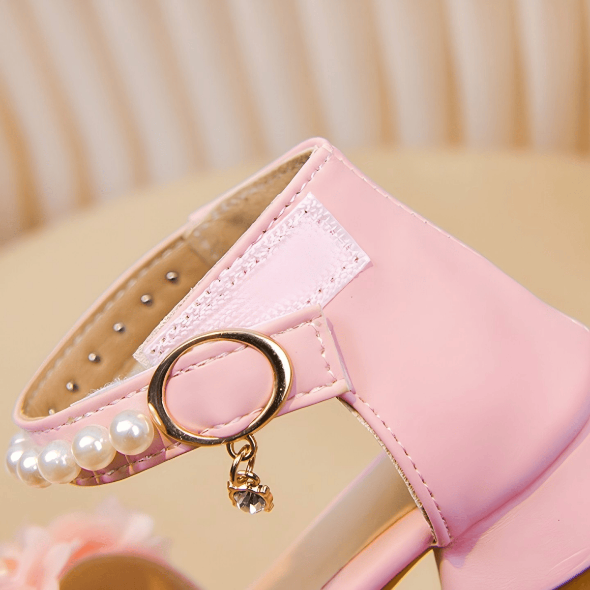 Solid Rosette Open Toe Sandals  - image 10