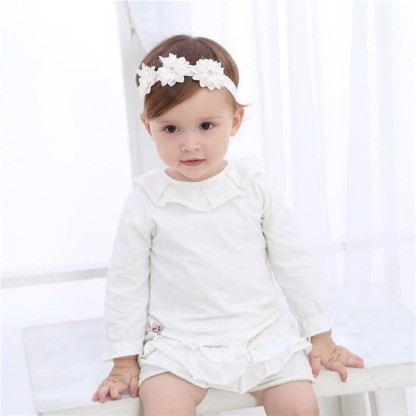 Solid Bow Rosette Round Toe Flats  - image 3