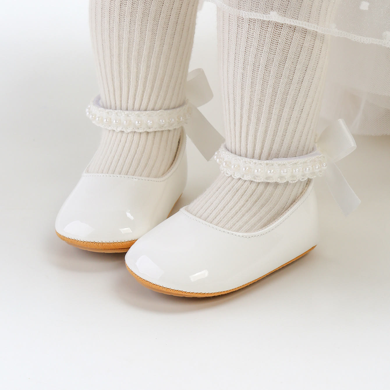 Solid Pearl Round Toe Mary Janes - image 2