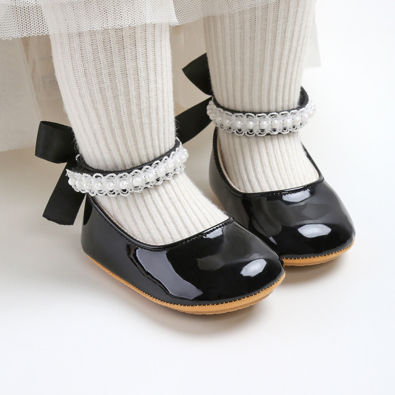 Solid Pearl Round Toe Mary Janes - image 12