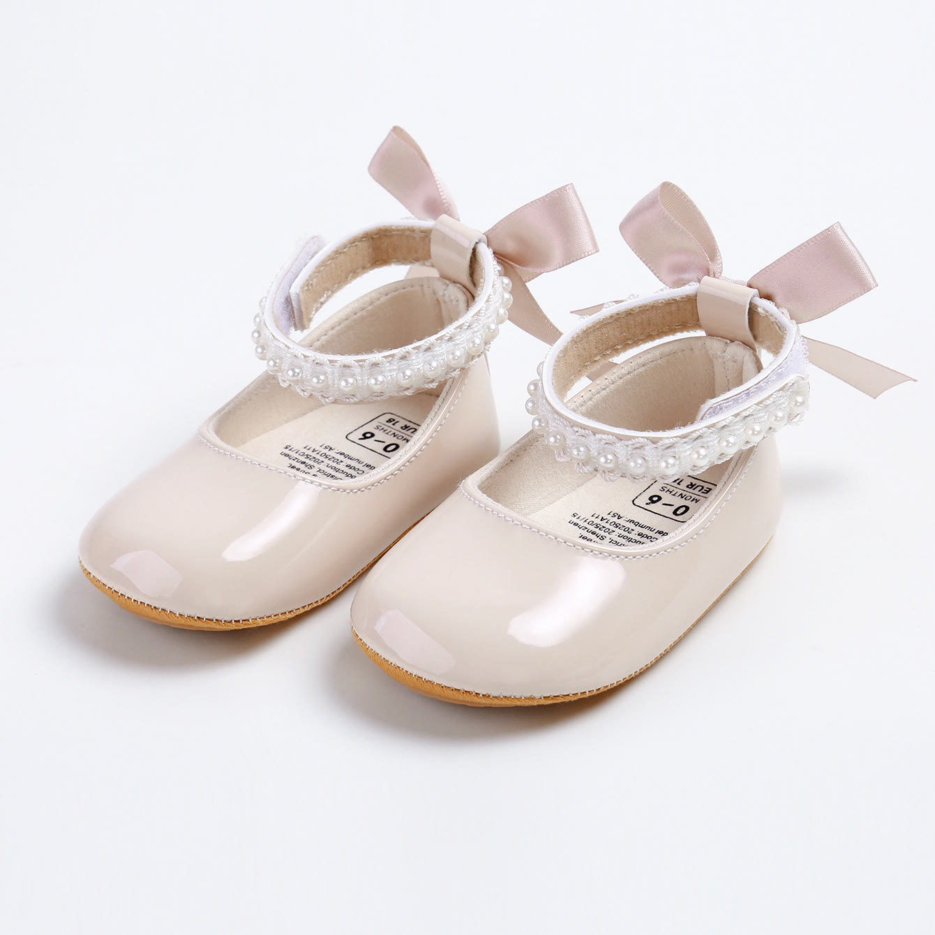 Solid Pearl Round Toe Mary Janes - Off-white - EUR20 - image 32