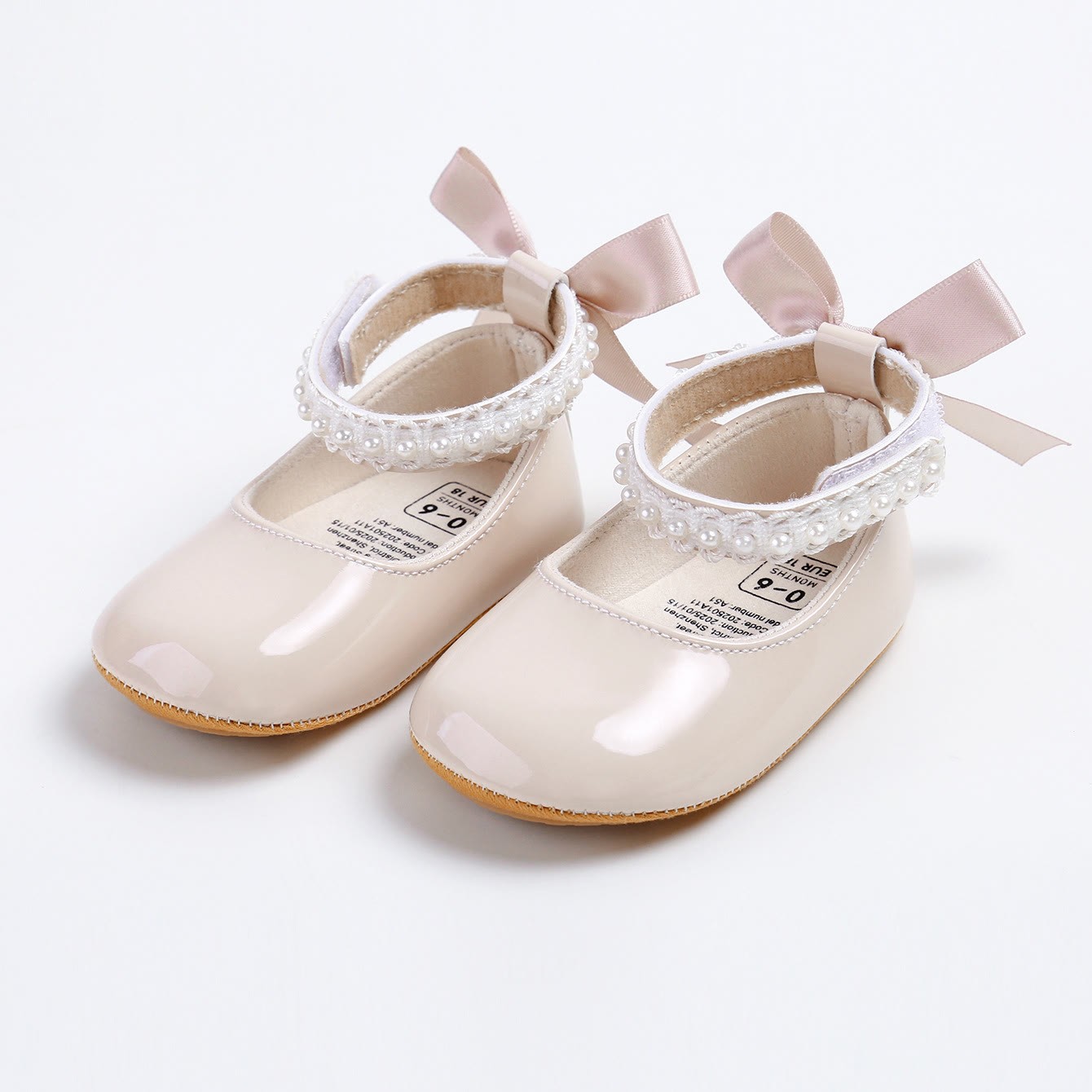 Solid Pearl Round Toe Mary Janes - Off-white - EUR20 - image 32